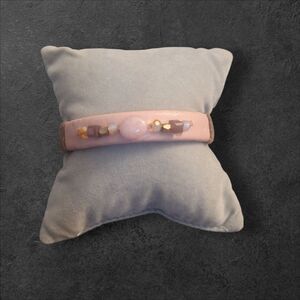 Joy Susan Leather Wrapped Beaded Metal Cuff Bracelet - Awesom Elegant